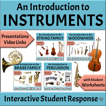 Preview of Musical Instrument Families of the Orchestra and Band - Interactive Lessons