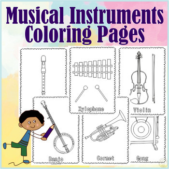 Musical Instruments Coloring Pages By Anastasiya Multimedia Studio