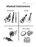 Musical Instruments Colouring Page