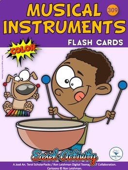 Preview of Musical Instruments. Flash Cards. Color