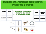 Musical Instruments Flashcards (PICTURES & WORDS)