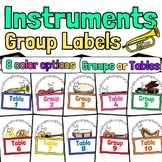 Musical Instruments Group Stations And Table Labels | 8 Co