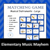 Musical Instruments Memory / Matching Card Game - Large - 