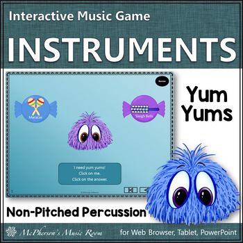 Preview of Musical Instruments Non-Pitched Percussion Interactive Elementary Music Game