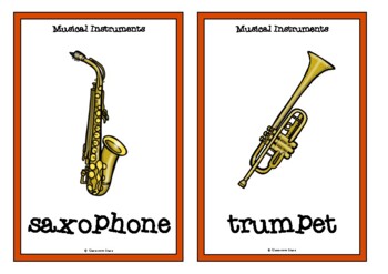 Preview of Musical Instruments  Picture Set/Flash Cards | Music Unit