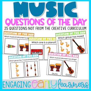 Preview of Musical Instruments Questions of the Day | Digital and Printable NO PREP