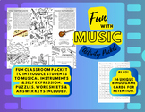 Musical Instruments: Substitute Work, Classwork, Word Sear