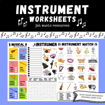 Preview of Musical Instruments | Worksheets/Booklet | Music Theory Printables