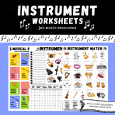 Musical Instruments | Worksheets/Booklet | Music Theory Pr