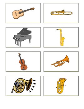 Preview of Musical Instruments and Country Origin Flashcards