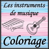 Musical Instruments in French  Colouring pages Les instrum