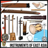 Musical Instruments of East Asia Clip Art