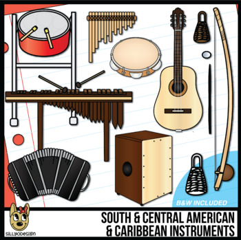 Preview of Musical Instruments of South and Central America, and the Caribbean Clip Art