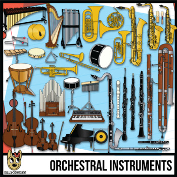 Preview of Musical Instruments of the Orchestra Clip Art Bundle