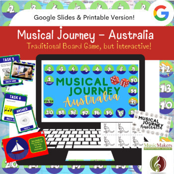 Preview of Musical Journeys Board Game | Australia | Google Interactive Slides & Printable