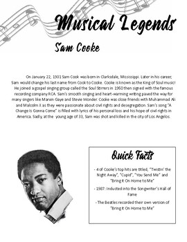 Preview of Musical Legends: Sam Cooke