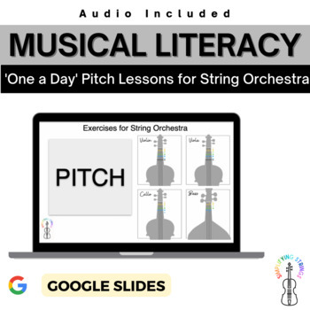 Preview of Musical Literacy 'One a Day' PITCH Exercises for String Orchestra