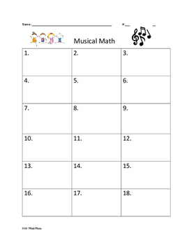 Preview of Musical Math Subtraction Game
