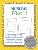 Musical Math - great for distance learning or subtub!
