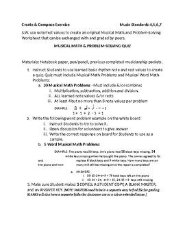 Preview of Musical Math in-a Word & Symbol