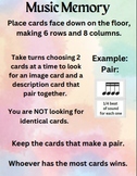 Musical Memory / Concentration Matching Game
