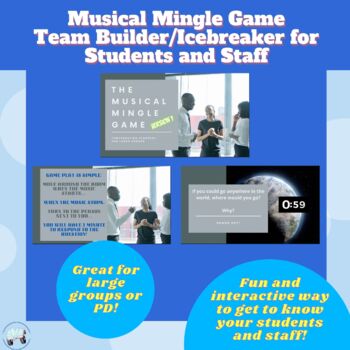 Preview of Musical Mingle Game - Team Building/Icebreaker for Students or Staff - BUNDLE