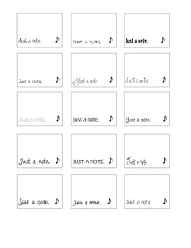 Musical Notes Sheet Music Themed Sticky Notes Booklet 