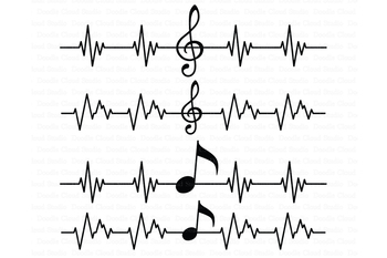 Download Musical Notes Svg Musical Heart Beat Svg Files For Silhouette Cameo And Cricut