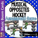 Musical Opposites Hockey BOOM CARDS Distance Learning