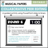 Musical Papers Collaborative Peer Editing Game