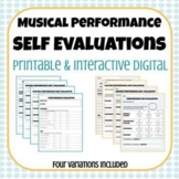 Musical Performance Self Evaluation | Printable & Digital 