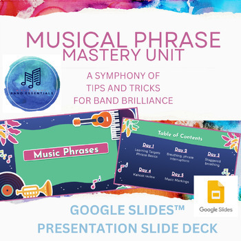 Preview of Musical Phrase Mastery Unit Google Slides™ Presentation Slide Deck