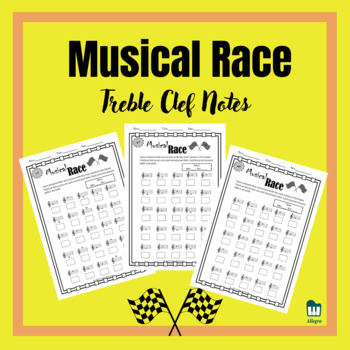 Preview of Musical Race- Treble Clef Note Names