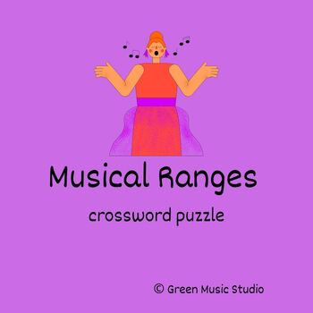 Preview of Musical Range Vocabulary Crossword Puzzle