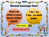 Musical Scavenger Hunt Activity - Distance Learning