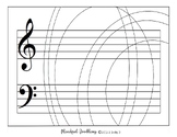 Musical Score Colouring/Drawing Templates : Grand Staves w