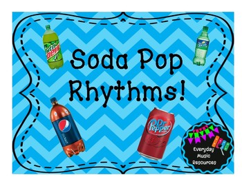 Preview of Musical Soda Pop Rhythm Lesson- Slides, Worksheets, Composition