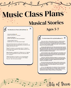 Preview of Musical Stories: Music Lesson Plans