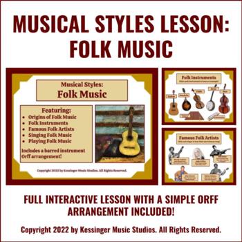 Preview of Musical Styles Lesson: Folk Music | Lesson with Orff Arrangement