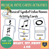 Musical Symbol Value Names Activity Cards