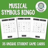 Music Symbols Bingo for Upper Elementary, Band, Orchestra,
