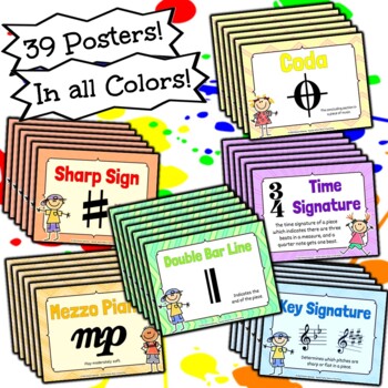 Musical Symbols Music Classroom Decor | All Musical Symbols Included!