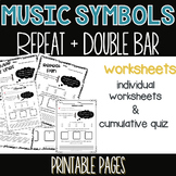 Musical Symbols - Repeat Sign + Double Bar Lines