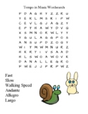 Musical Tempos Word Search Pack