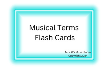 Preview of Musical Terms for Subs/Centers/Assessments