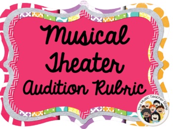 Preview of Musical Theater Audition Rubric