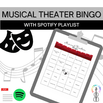 Preview of Musical Theater Bingo Game for Band, Orchestra, Chorus, or General Music