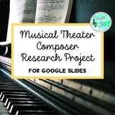 Musical Theater Composer Research Project- For Google Slides