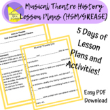 Musical Theatre History Lesson Plans
