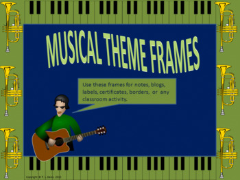 Preview of Musical Theme Frames Distance Learning